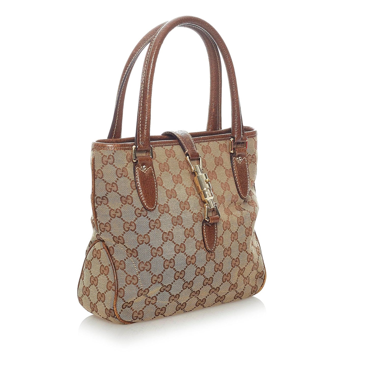 Gucci GG Canvas Jackie Piston Lock Tote Bag (SHG-33050)