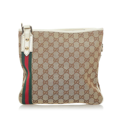 Gucci GG Canvas Jolicoeur Crossbody Bag (SHG-32953)