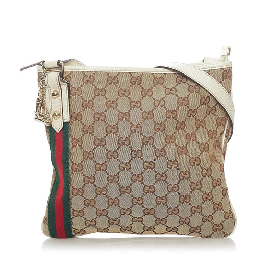 Gucci GG Canvas Jolicoeur Crossbody Bag (SHG-32953)