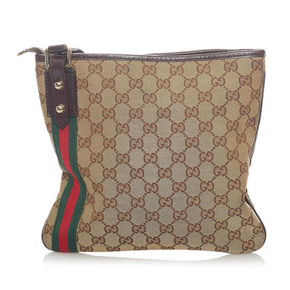 Gucci GG Canvas Jolicoeur Crossbody Bag (SHG-33077)