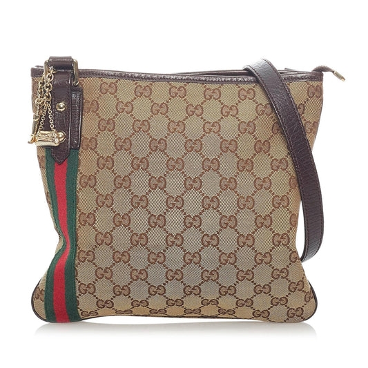 Gucci GG Canvas Jolicoeur Crossbody Bag (SHG-33077)