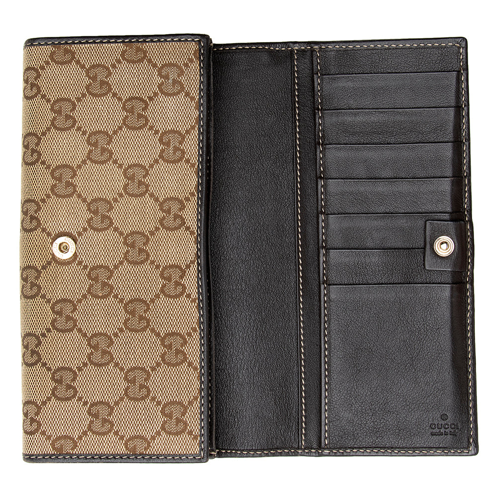 Gucci GG Canvas Britt Logo Wallet (SHF-21129)