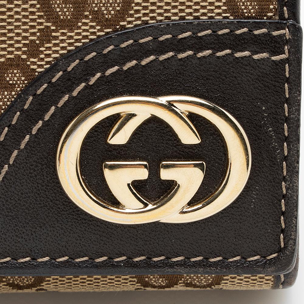 Gucci GG Canvas Britt Logo Wallet (SHF-21129)