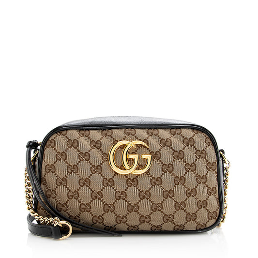 Gucci GG Canvas GG Marmont Small Shoulder Bag (SHF-18564)