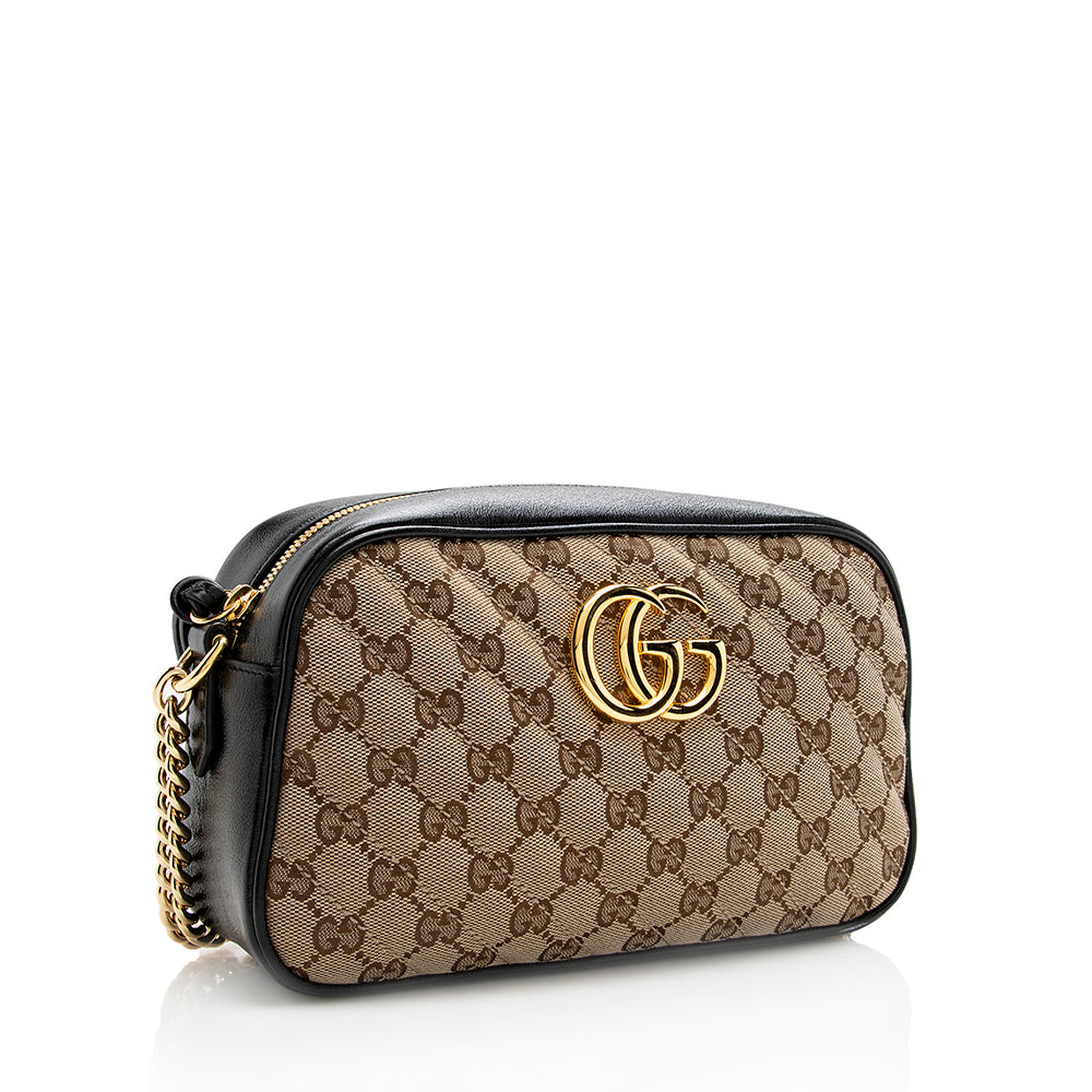 Gucci GG Canvas GG Marmont Small Shoulder Bag (SHF-18564)