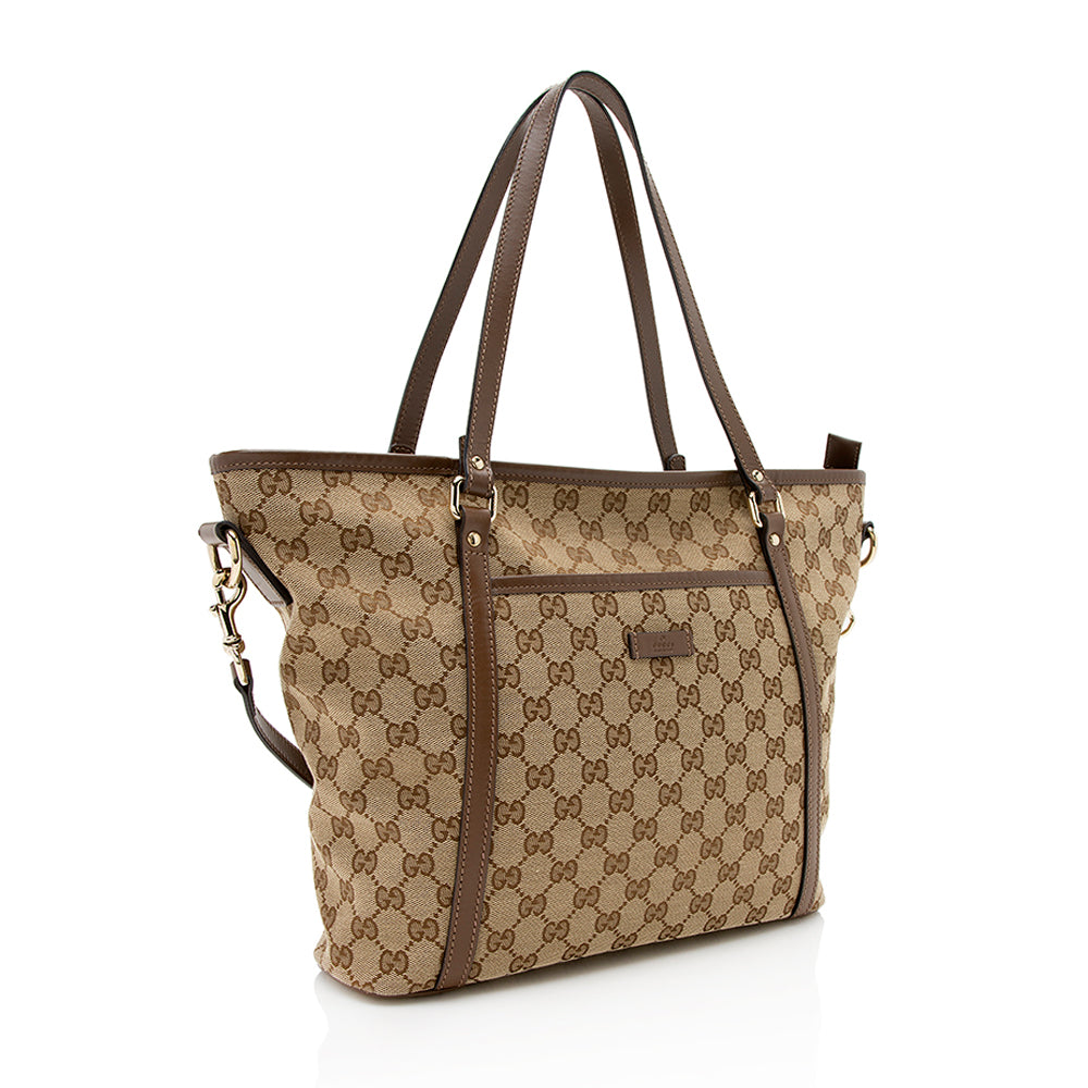 Gucci GG Canvas Medium Tote (SHF-13061)