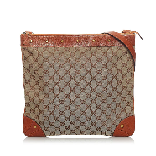 Gucci GG Canvas Nailhead Crossbody Bag (SHG-33698)