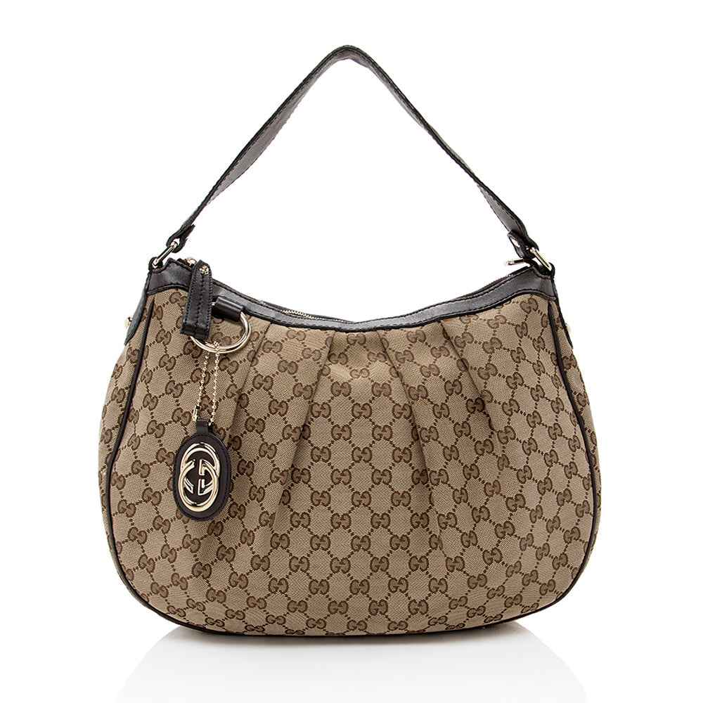 Gucci GG Canvas Sukey Hobo (SHF-18123)