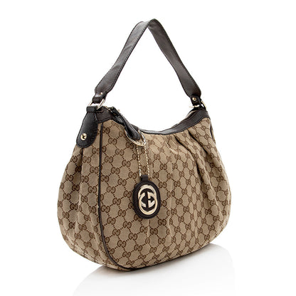 Gucci GG Canvas Sukey Hobo (SHF-18123)