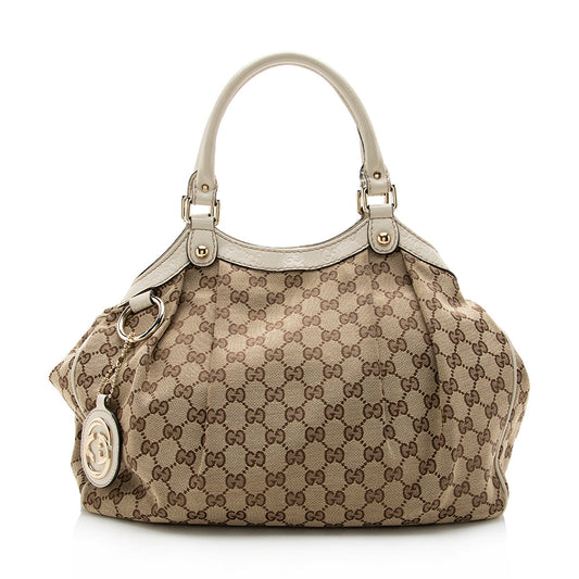 Gucci GG Canvas Sukey Medium Tote (SHF-15378)