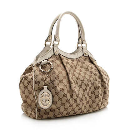 Gucci GG Canvas Sukey Medium Tote (SHF-15378)