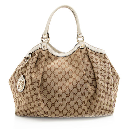 Gucci GG Canvas Sukey Medium Tote (SHF-18927)