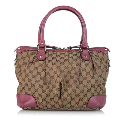 Gucci GG Canvas Sukey Satchel (SHG-21085)