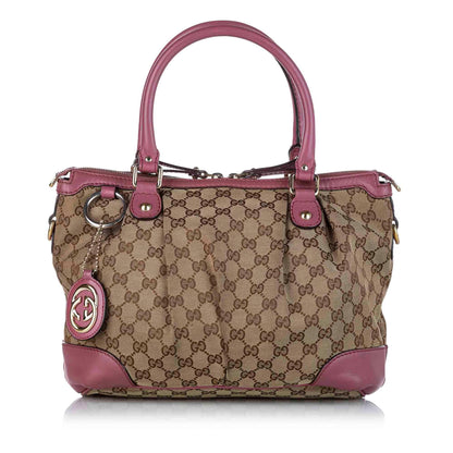 Gucci GG Canvas Sukey Satchel (SHG-21085)