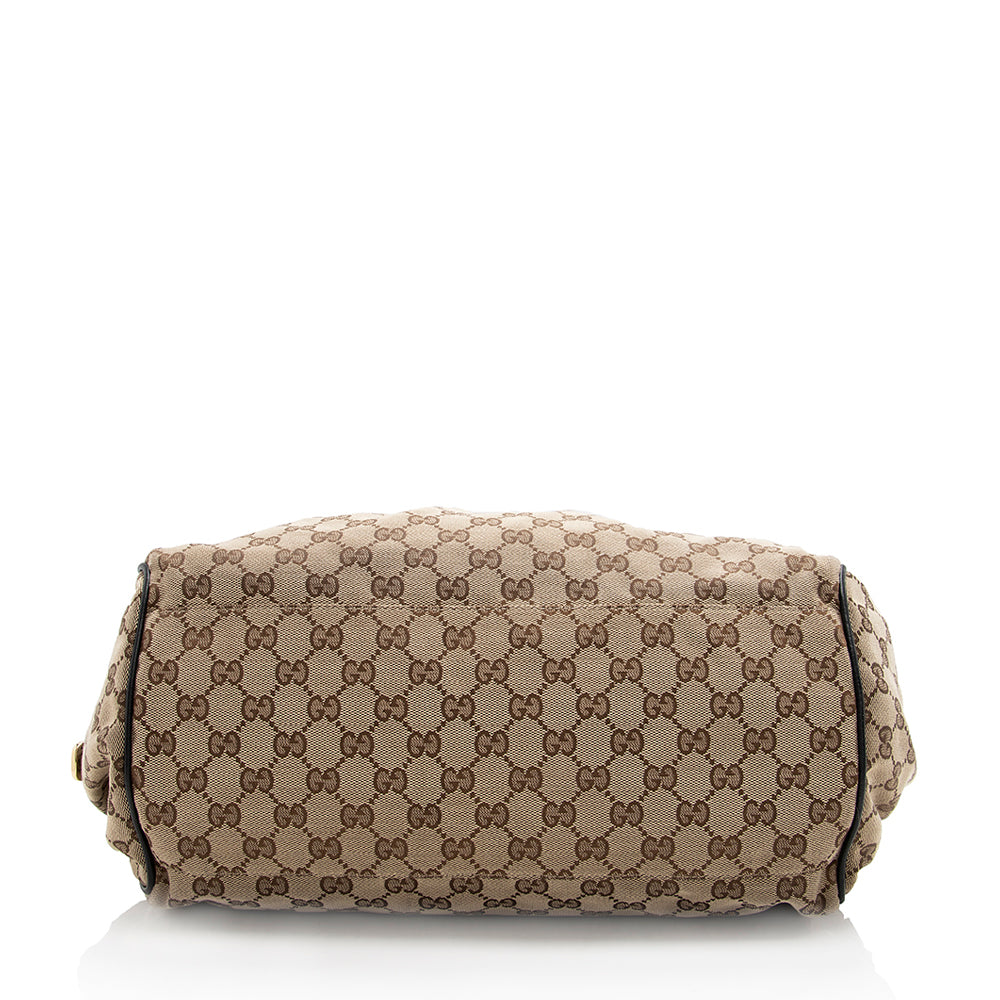 Gucci GG Canvas Sukey Satchel (SHF-18200)