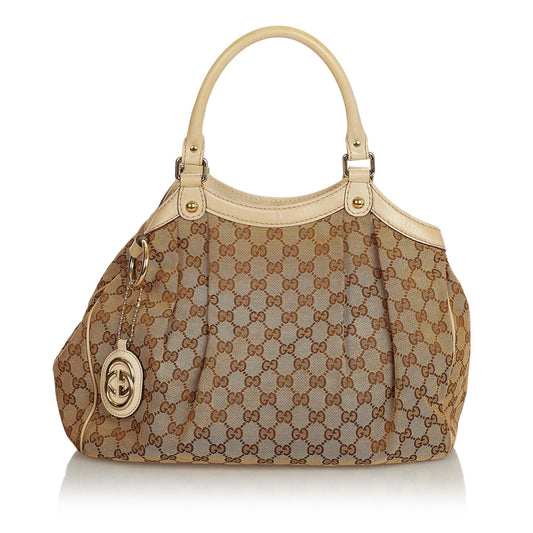 Gucci GG Canvas Sukey Tote Bag (SHG-25719)