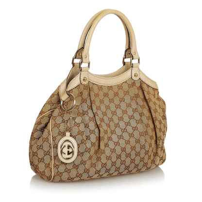 Gucci GG Canvas Sukey Tote Bag (SHG-25719)