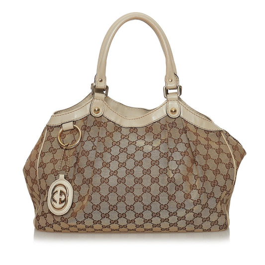 Gucci GG Canvas Sukey Tote Bag (SHG-33465)