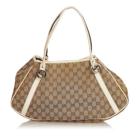 Gucci GG Canvas Twin Tote Bag (SHG-25563)