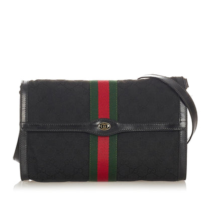 Gucci GG Canvas Web Crossbody Bag (SHG-23753)