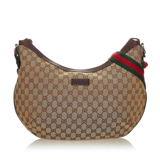 Gucci GG Canvas Web Crossbody Bag (SHG-27205)