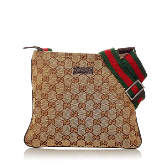 Gucci GG Canvas Web Crossbody Bag (SHG-27575)