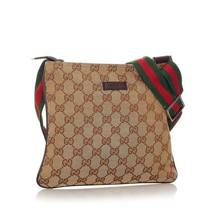 Gucci GG Canvas Web Crossbody Bag (SHG-27575)