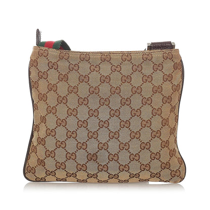 Gucci GG Canvas Web Crossbody Bag (SHG-27859)