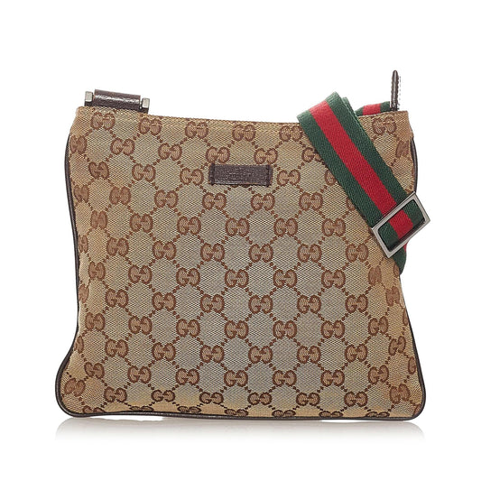 Gucci GG Canvas Web Crossbody Bag (SHG-27859)