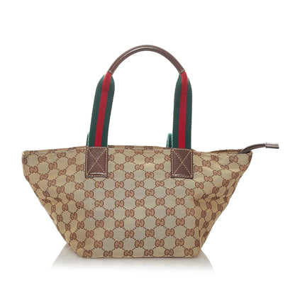 Gucci GG Canvas Web Handbag (SHG-27475)