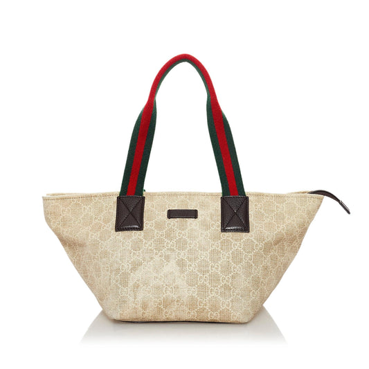 Gucci GG Canvas Web Handbag (SHG-33394)