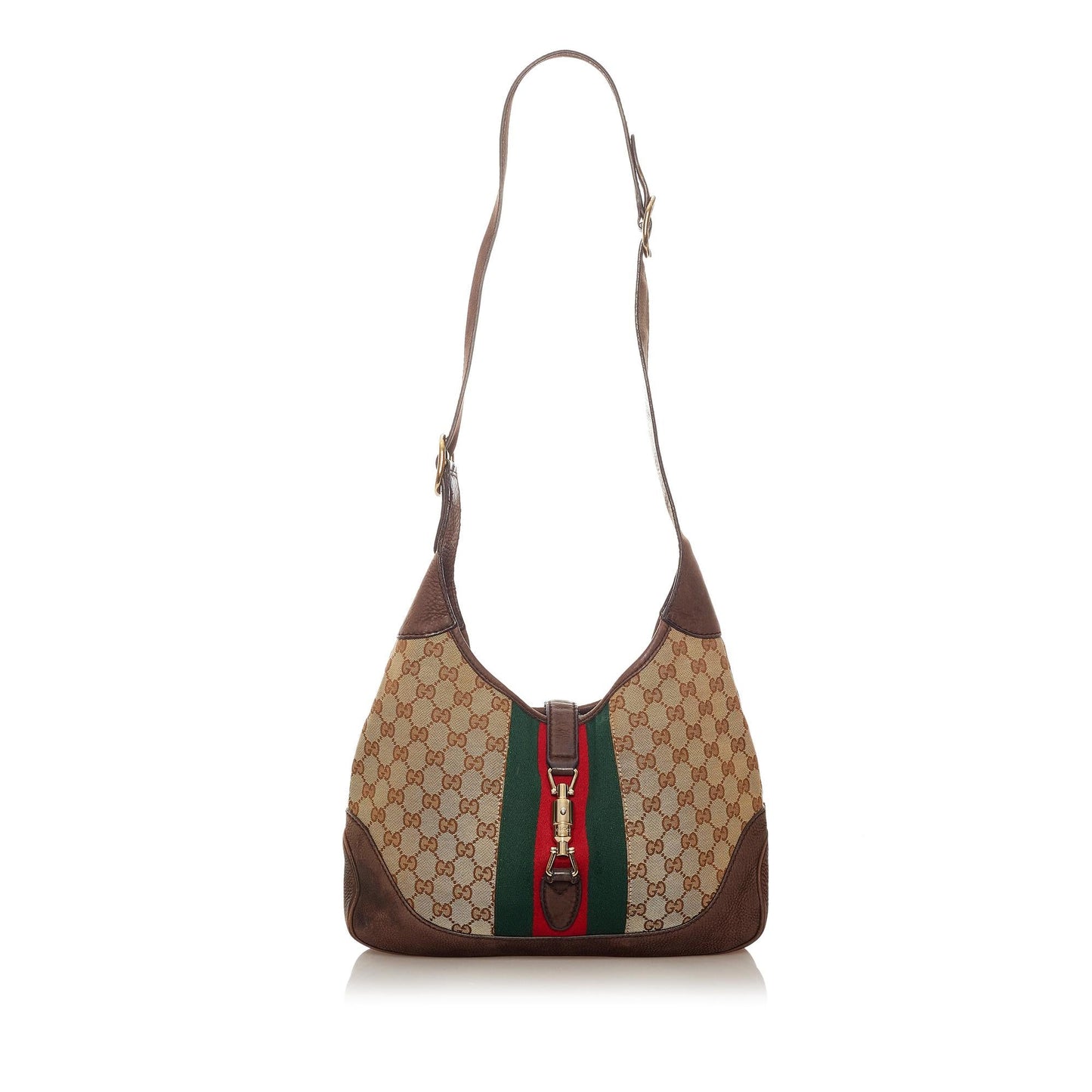 Gucci GG Canvas Web Jackie Shoulder Bag (SHG-28326)