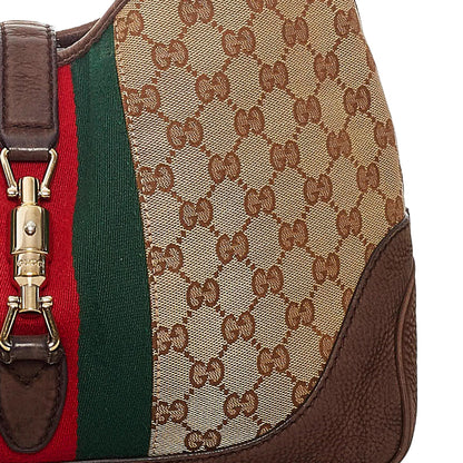 Gucci GG Canvas Web Jackie Shoulder Bag (SHG-28326)