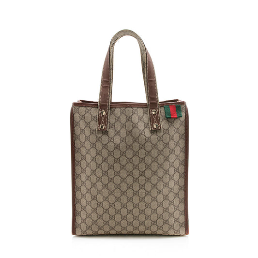 Gucci GG Supreme Web Loop N/S Shopping Tote (SHF-12766)