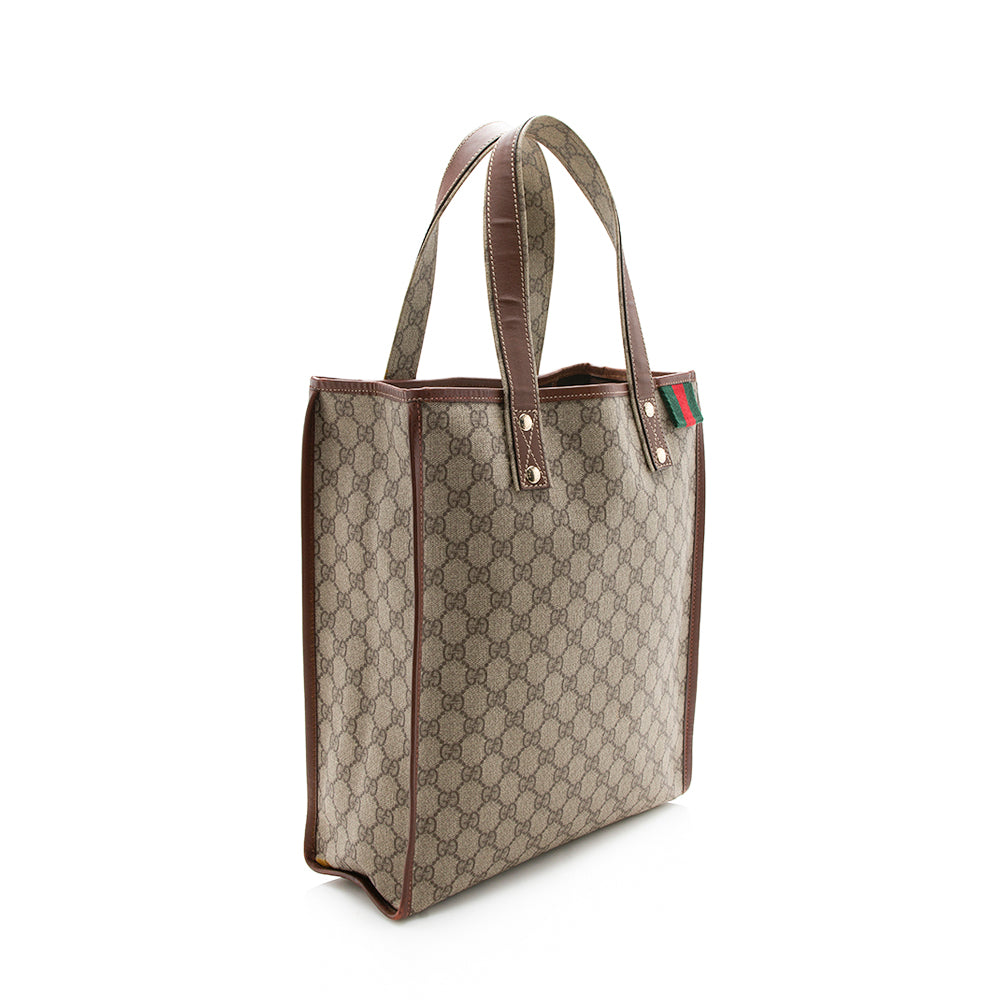 Gucci GG Supreme Web Loop N/S Shopping Tote (SHF-12766)