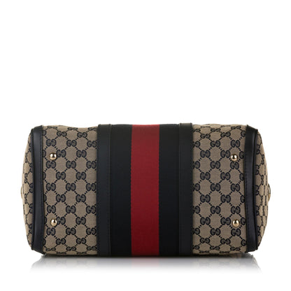 Gucci GG Canvas Web Satchel (SHG-33025)