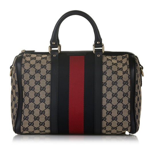 Gucci GG Canvas Web Satchel (SHG-33025)