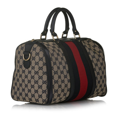 Gucci GG Canvas Web Satchel (SHG-33025)