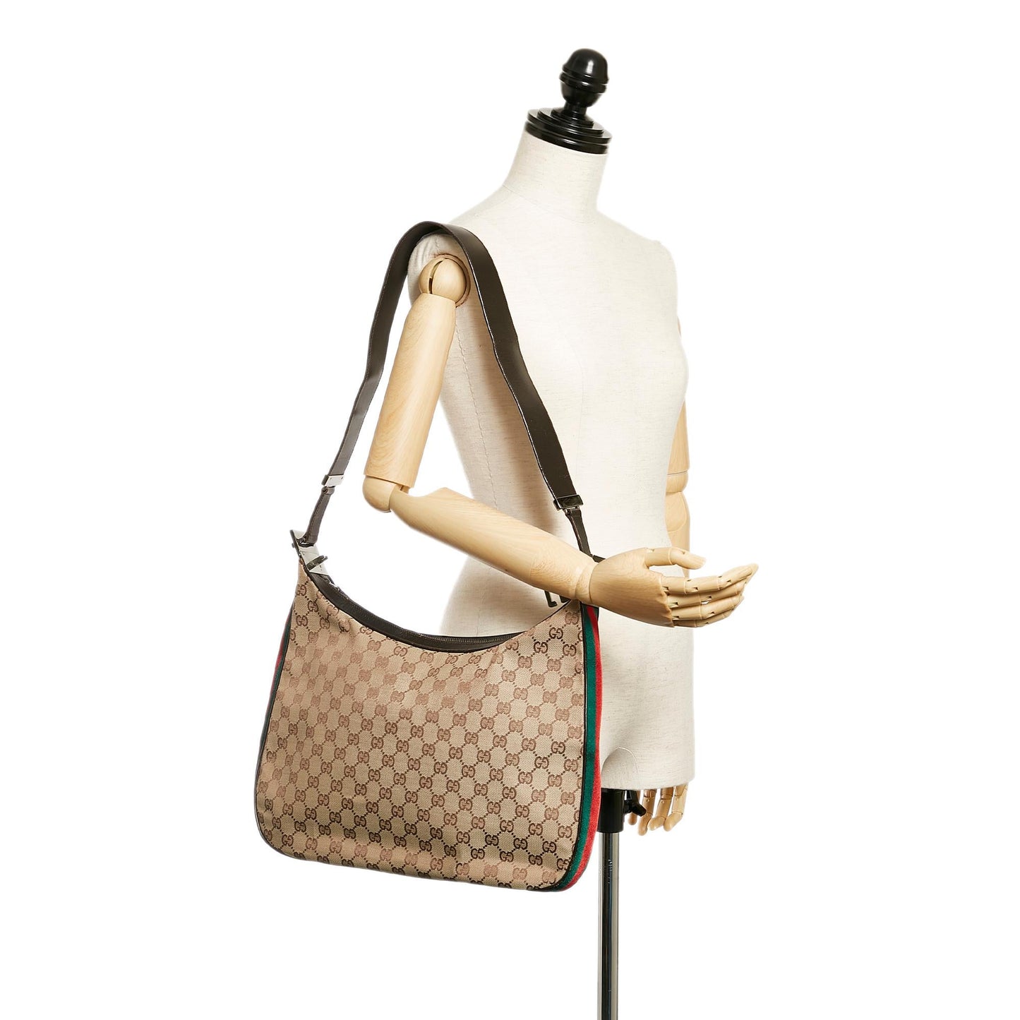 Gucci GG Canvas Web Shoulder Bag (SHG-27362)