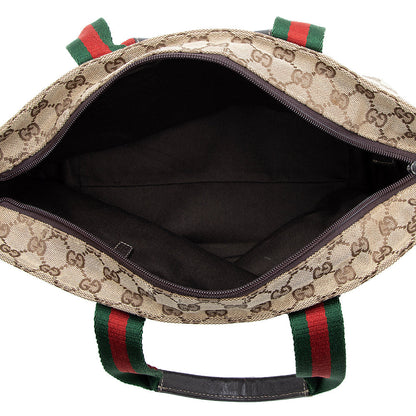 Gucci GG Canvas Web Small Tote (SHF-18914)