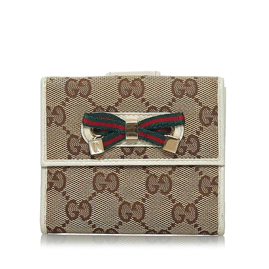 Gucci GG Canvas Web Small Wallet (SHG-33778)