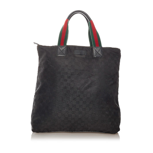 Gucci GG Canvas Web Tote Bag (SHG-27717)