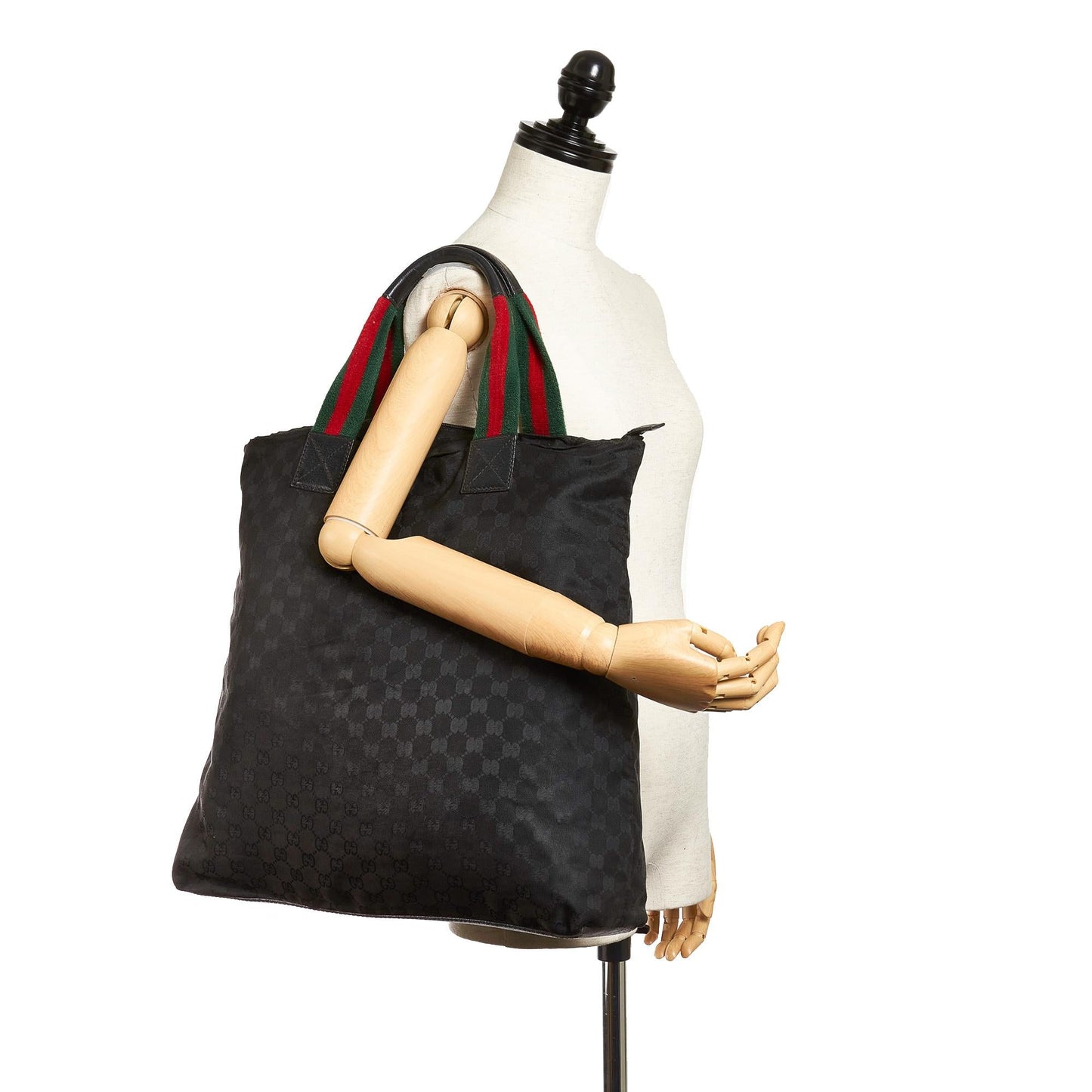 Gucci GG Canvas Web Tote Bag (SHG-27717)