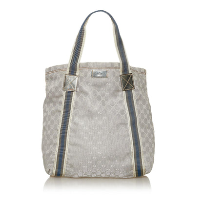 Gucci GG Canvas Web Tote Bag (SHG-28623)