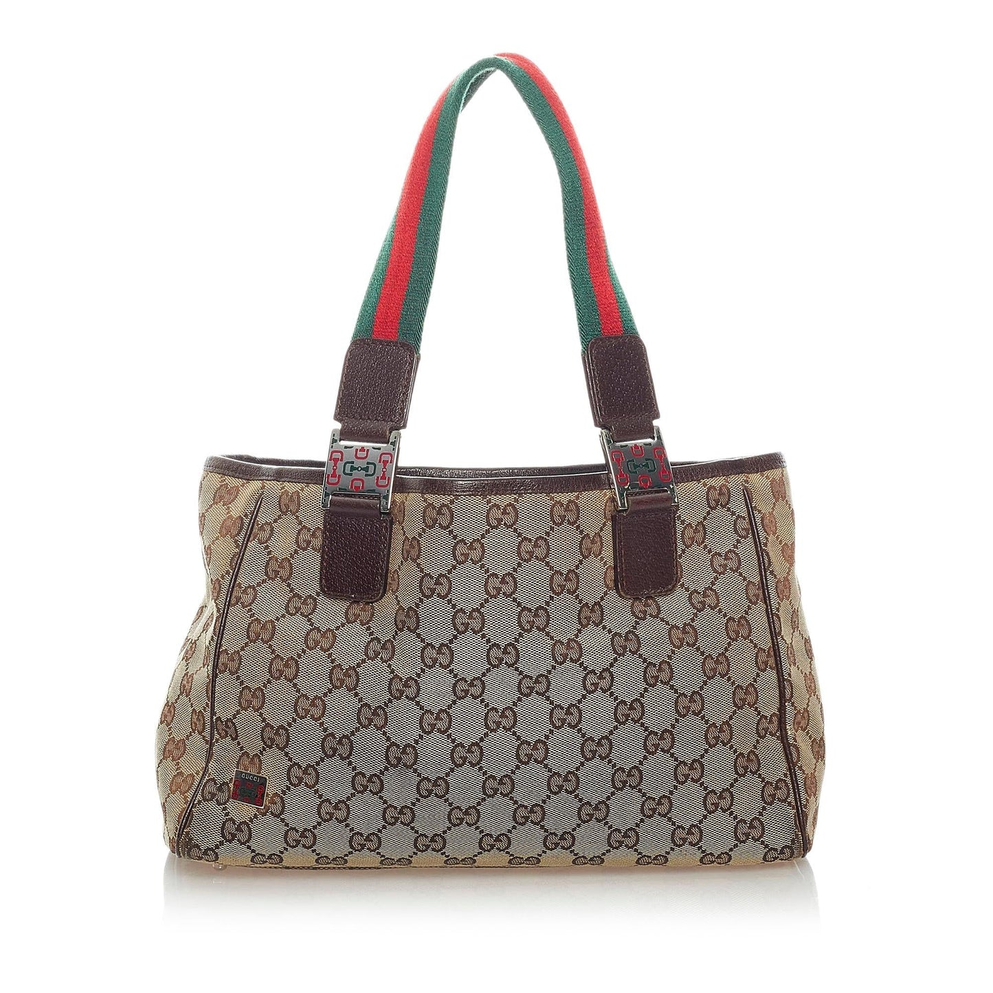 Gucci GG Canvas Web Tote Bag (SHG-33142)