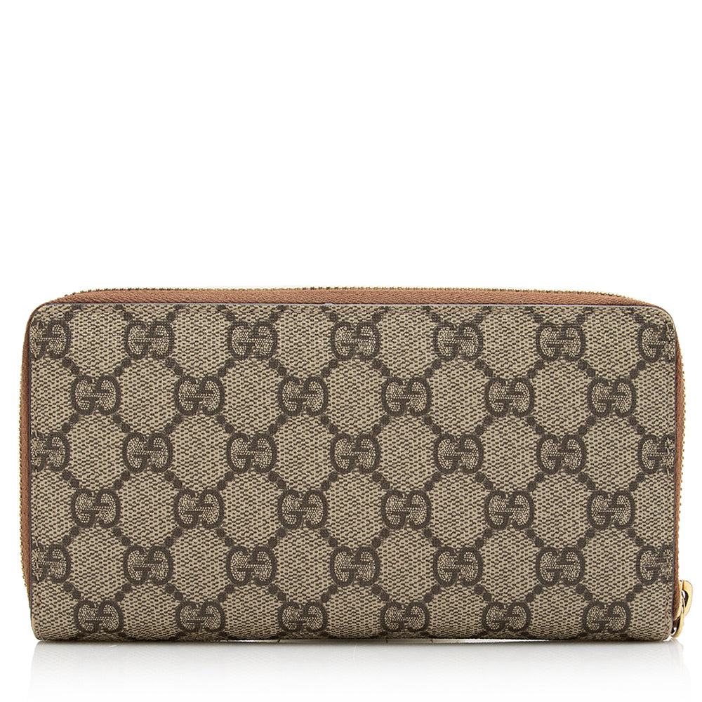 Gucci GG Canvas Zip Around Wallet (SHF-21220)