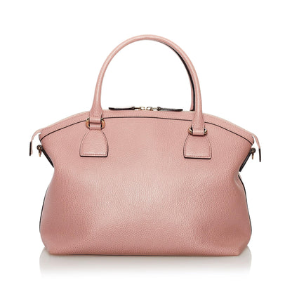 Gucci GG Charm Dome Leather Satchel (SHG-32882)