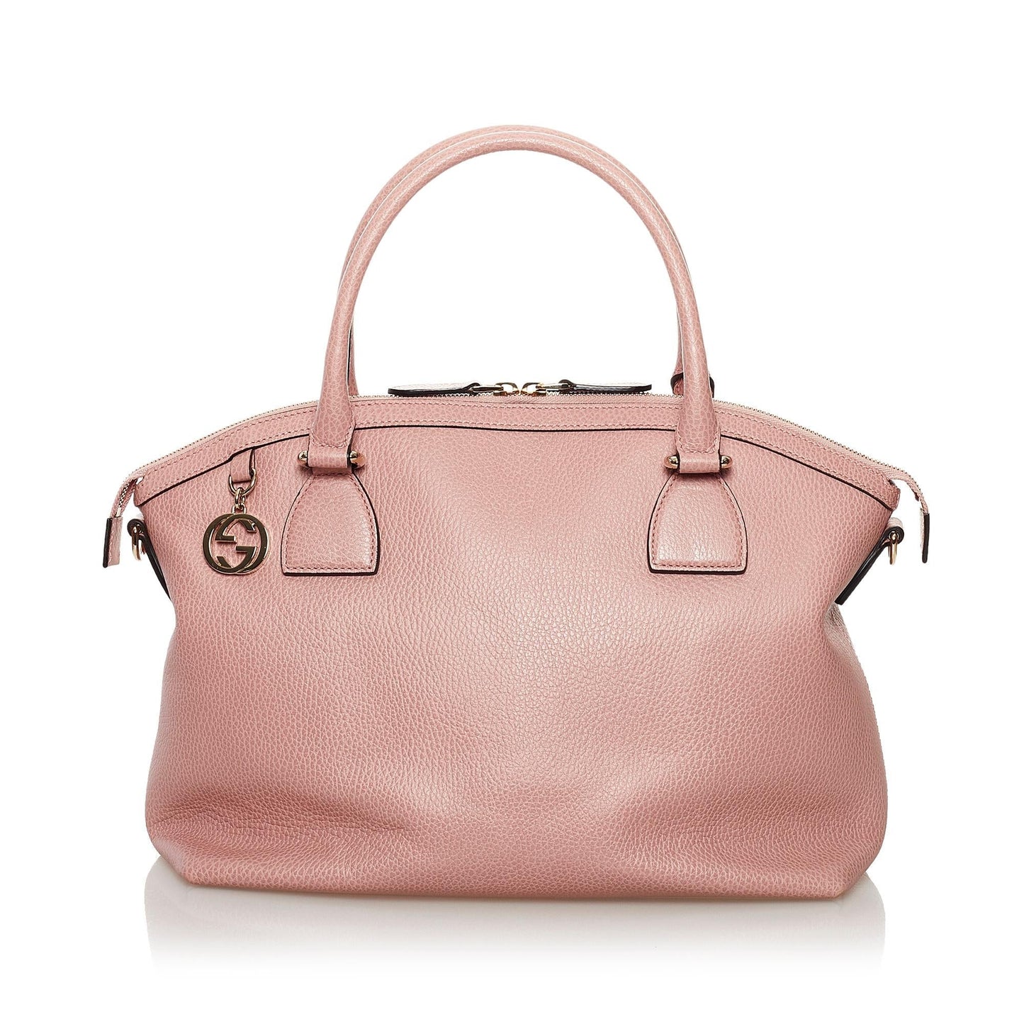 Gucci GG Charm Dome Leather Satchel (SHG-32882)