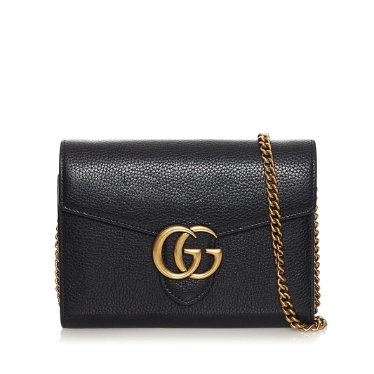 Gucci GG Marmont Leather Wallet on Chain (SHG-33733)