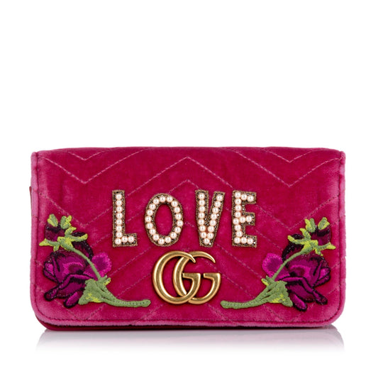 Gucci GG Marmont Velvet Crossbody Bag (SHG-33052)